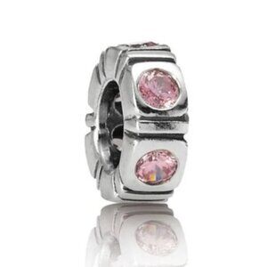 Pandora Trinity CZ Pink Spacer Charm